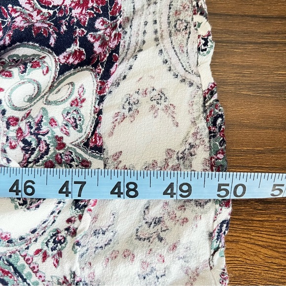 Lucky Brand Paisley Maxi Dress Women’s XL Boho Tie Waist Short Sleeve - Picture 11 of 14